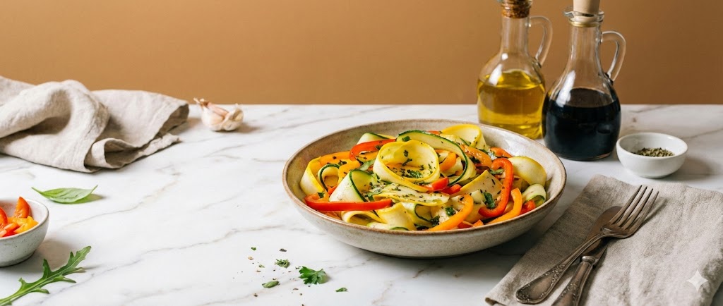 Салат из цукини и сладкого перца - простой рецепт