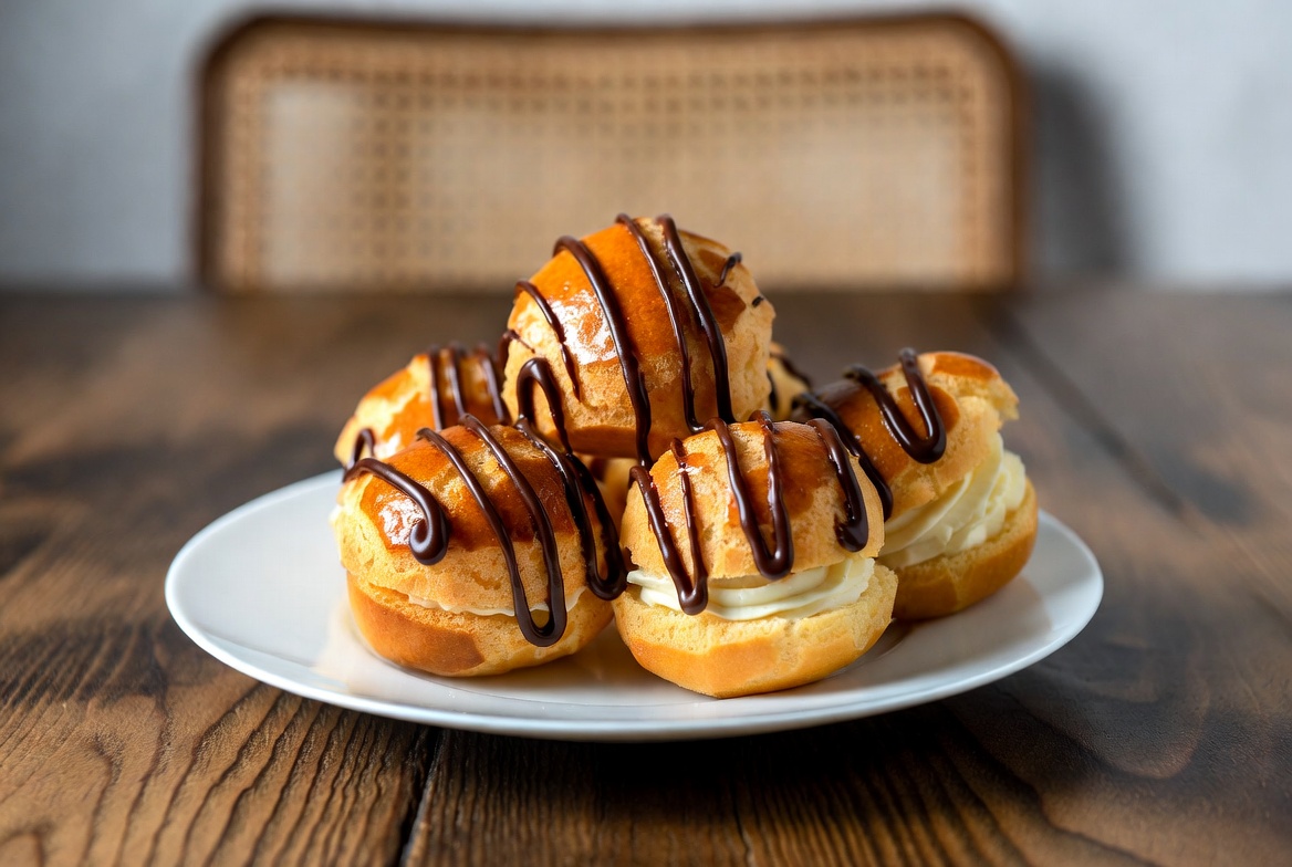 Французские профитроли с кремом - фото 1